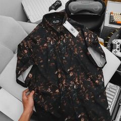 Áo sơ mi tay ngắn họa tiết hoa tông tối (Mẫu 33)