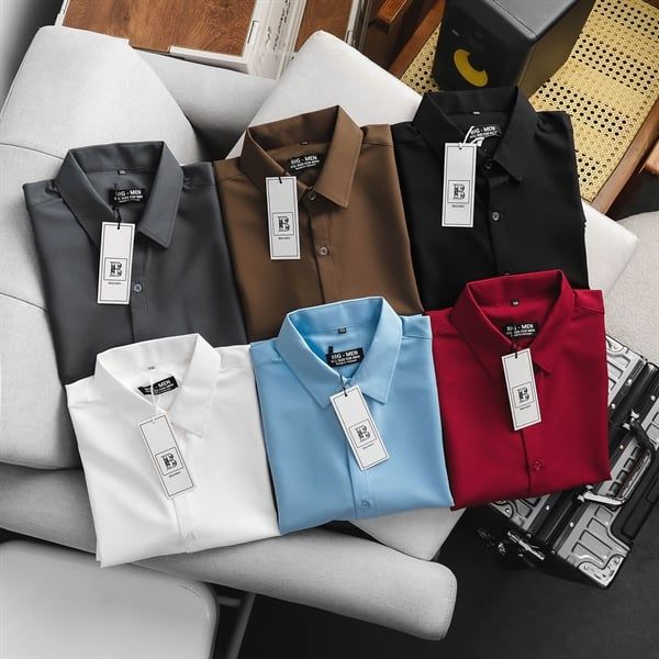 Áo sơ mi tay ngắn chất vải Mango cao cấp, lịch lãm thời trang bigsize nam< 130 kg