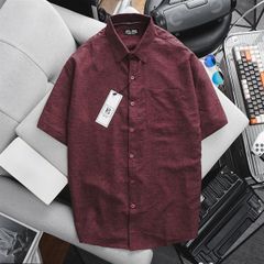 Áo sơ mi tay ngắn có túi vải xô đũi (Mẫu 11)