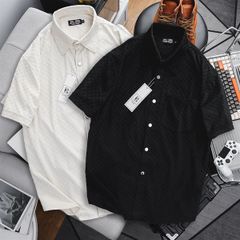 Áo sơ mi tay ngắn vải nhung caro (Mẫu 4)