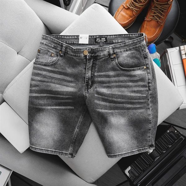 Quần short jean tông xám thời trang bigsize nam cỡ đại 80-130kg - mã 032 030