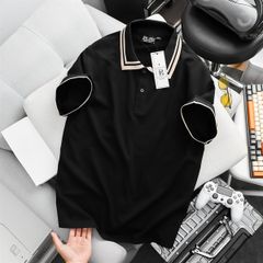 Áo thun polo big size phối bo cổ be 2 sọc (mẫu 54)