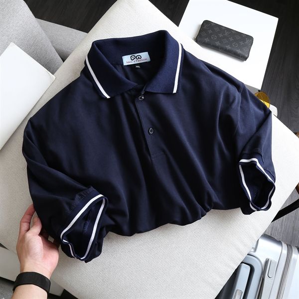 Áo thun polo cổ trụ viền cổ trơn big size nam 85-135kg  (mẫu 1- viển cổ)