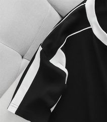 Áo thun cổ tròn big size unisex phối màu trắng đen thời trang (Mẫu 22)