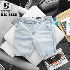 Big Men- Quần short jean tông xanh nhạt thời trang năng động bigsize nam 80- 130 kg_ mã 458