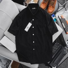 Áo sơ mi tay ngắn vải nhung caro (Mẫu 4)