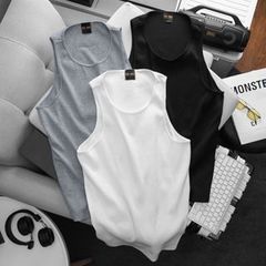 Áo thun ba lỗ, áo tanktop vải gân cotton siêu co giãn (Mẫu 18)