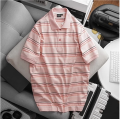SALE 149K - Áo thun polo bigsize nam sọc ngang < 140kg