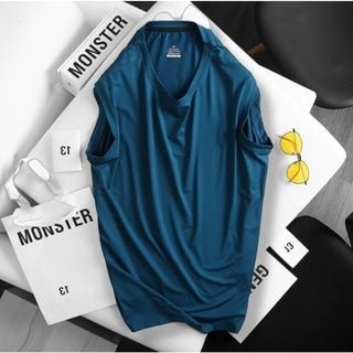 Áo thun thể thao ba lỗ trơn big size nam (mẫu 1)