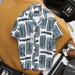 [Bigmen.Bigsizemen] Áo sơ mi tay ngắn cổ đăng/ cổ vest họa tiết mùa hè bigsize nam< 140 kg
