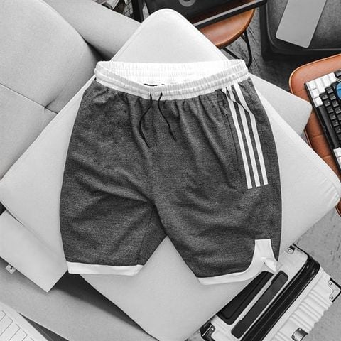 Quần short thun phối màu kẻ sọc bigsize nam cỡ đại (Mẫu 09)
