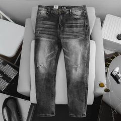 Quần jean dài màu bạc thời trang bigsize nam cỡ đại < 140kg- Mã 04 06