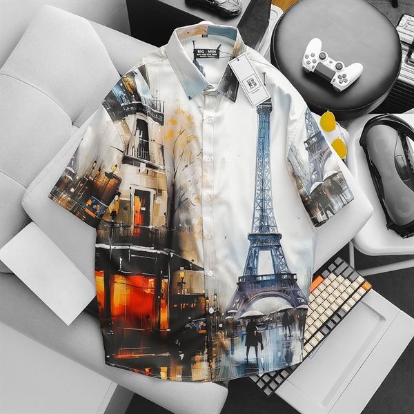 Áo sơ mi tay ngắn họa tiết thời trang bigsize nam (Mẫu 31)