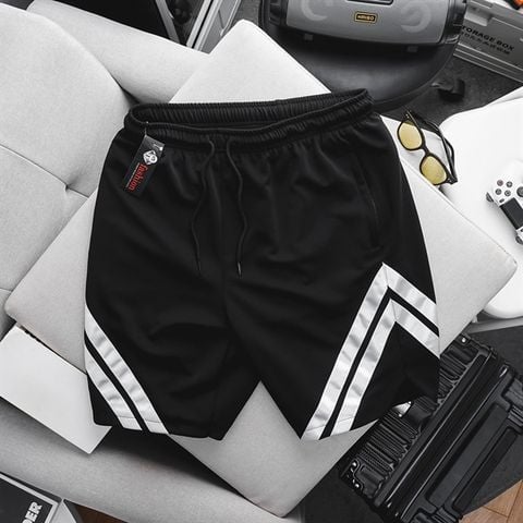 Quần short thun nam thời trang phối sọc viền lớn form bigsize (Mẫu 7)