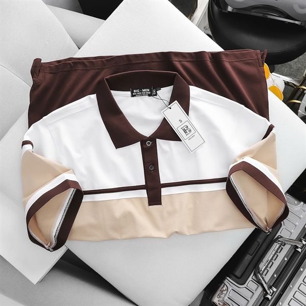Áo thun polo phối màu sọc thời trang bigsize nam (mẫu 59)