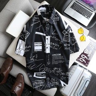 SALE 99K- ÁO SƠ MI NAM BIG SIZE tay ngắn họa tiết - Thước kẻ (mẫu 11)
