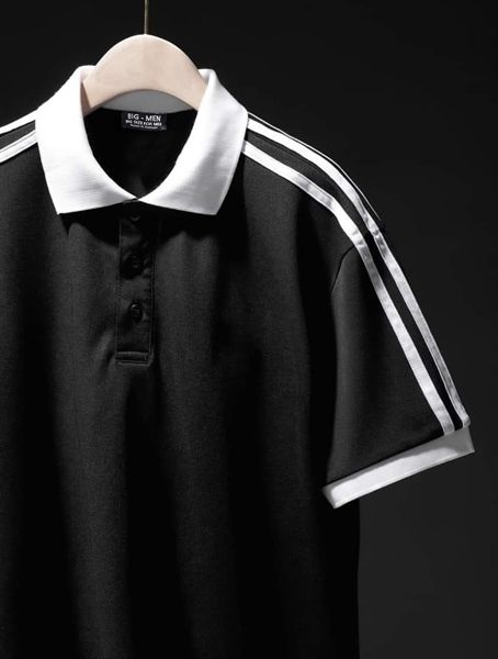 Áo thun polo vải cotton 3 sọc vai thời trang cỡ đại bigsize nam(mẫu 41)
