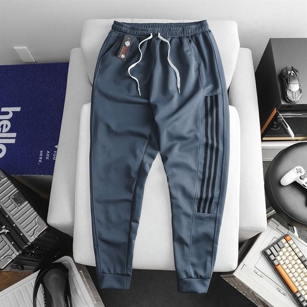 Quần thun dài thể thao jogger ống túm kiểu dáng thời trang 3 sọc (Mẫu 10)