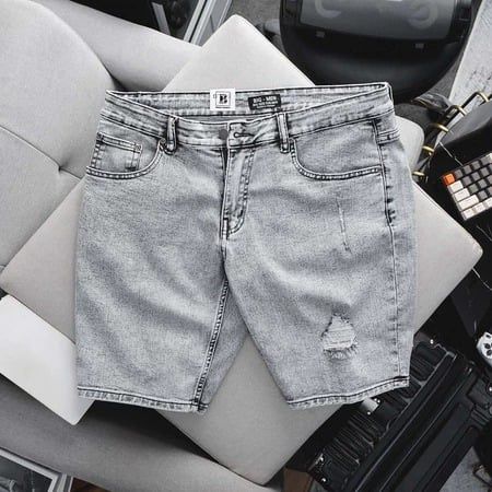 Quần short jean big size thời trang tông xám nhạt 85-130kg- Mã 270 264