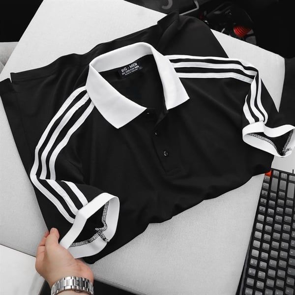 Áo thun polo vải cotton 3 sọc vai thời trang cỡ đại bigsize nam(mẫu 41)
