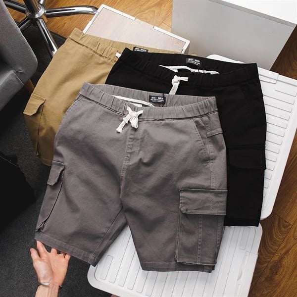 Quần short kaki lưng thun túi hộp đủ màu (Mẫu 4)