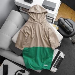 Áo hoodie big size tay ngắn phối màu siêu độc (Mẫu 4)