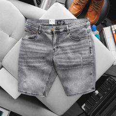 Quần short jean tông xám thời trang bigsize nam cỡ đại 80-130kg - mã 032 030