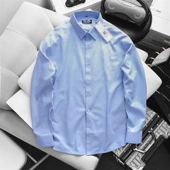 Áo sơ mi tay dài chất vải Oxford công sở bigsize nam< 130 kg - oxford Trơn