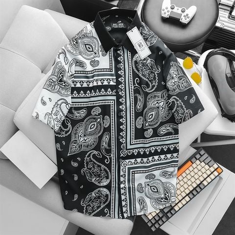 SALE 129k - Áo sơ mi tay ngắn họa tiết thời trang (Mẫu 27)