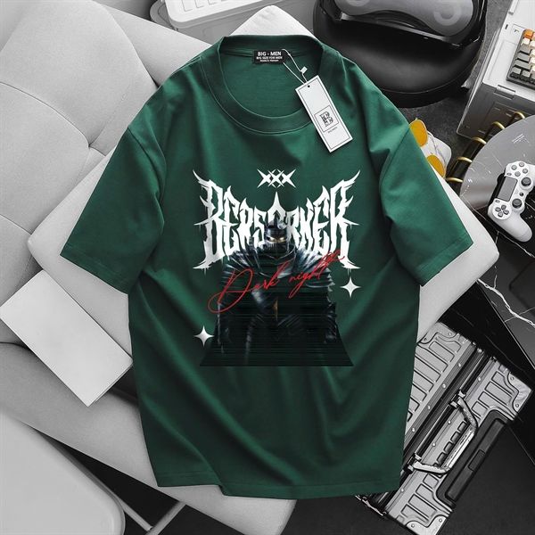 Áo thun cotton in hình Dark Night cá tính thời trang bigsize nam< 135 kg