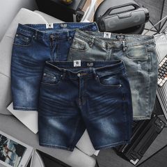 Quần short jean tông xanh trơn thời trang bigsize 266 276 430 (Mẫu 10)