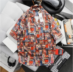 Áo sơ mi cổ đăng tông họa tiết thời trang bigsize nam cỡ đại 140kg