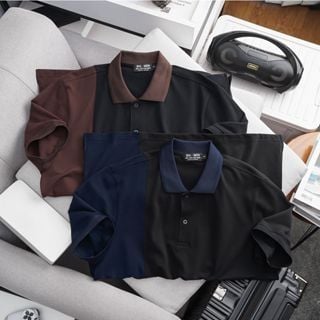 Áo thun polo phối sọc 2 màu bigsize nam (mẫu 20)
