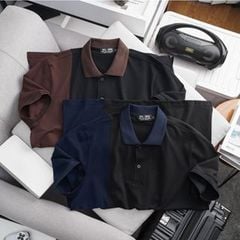 Áo thun polo phối sọc 2 màu bigsize nam (mẫu 20)