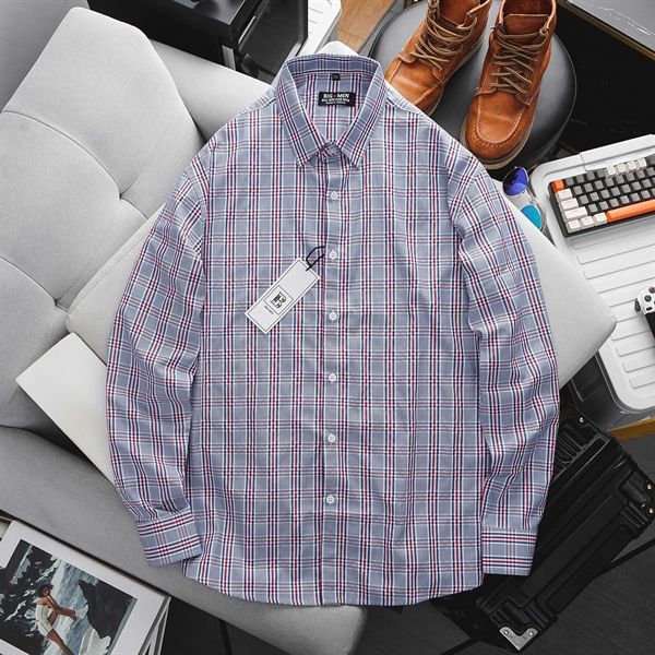 Áo sơ mi tay dài sọc caro thời trang bigsize nam 80-130 kg