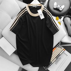 Áo thun cotton phối sọc vai thời trang cỡ đại bigsize nam (Mẫu 31)