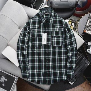 Áo sơ mi tay dài vải caro thời trang phối túi MẪU 2 (Mẫu 7)