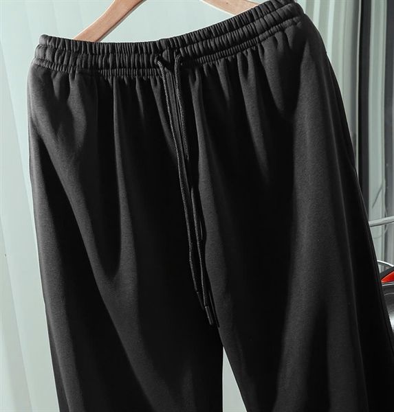 Quần thun dài ống suông vải nỉ thời trang thu đông bigsize nam< 135 kg