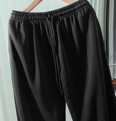Quần thun dài ống suông vải nỉ thời trang thu đông bigsize nam< 135 kg