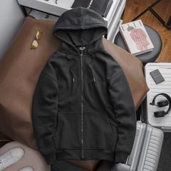 Áo khoác vải nỉ trơn big size nam 90-140kg (Mẫu 2)