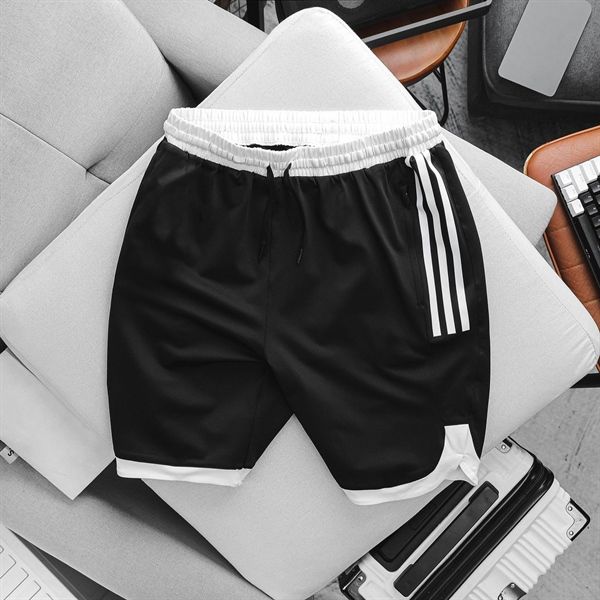 Quần short thun phối màu kẻ sọc bigsize nam cỡ đại (Mẫu 09)