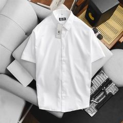 Áo sơ mi tay ngắn chất vải Mango cao cấp, lịch lãm thời trang bigsize nam< 130 kg