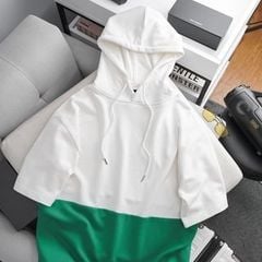Áo hoodie big size tay ngắn phối màu siêu độc (Mẫu 4)