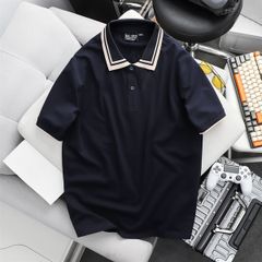 Áo thun polo big size phối bo cổ be 2 sọc (mẫu 54)