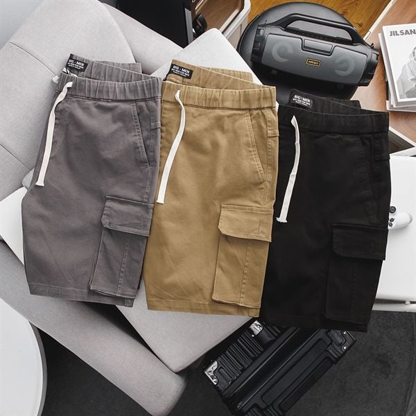 Quần short kaki lưng thun túi hộp đủ màu (Mẫu 4)