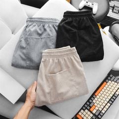 Quần short thun ngắn vải nhung tăm thời trang (Mẫu 10)