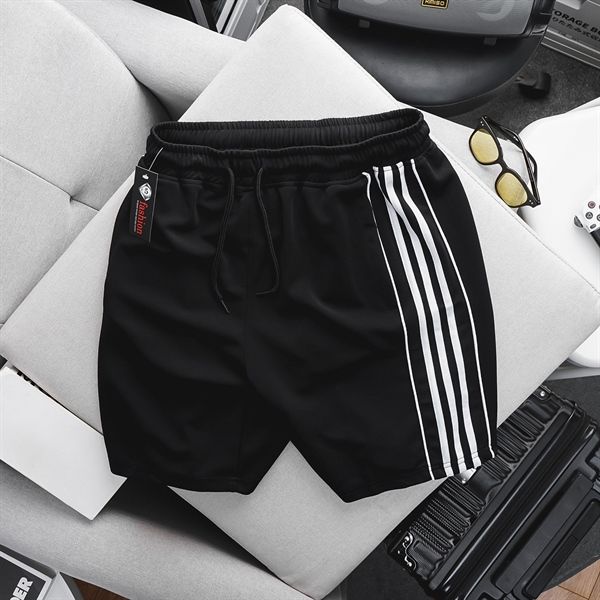 Quần short thun nam thời trang phối 5 sọc form bigsize (Mẫu 6)
