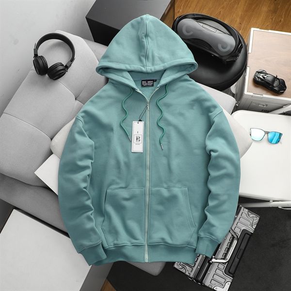 Áo khoác vải nỉ trơn big size nam 90-140kg (Mẫu 2)