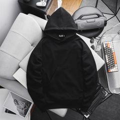 Áo khoác hoodie vải nỉ phối túi 1 bên in chữ đơn giản bigsize nam< 140 kg