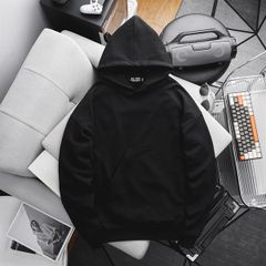 Áo khoác hoodie vải nỉ phối túi 1 bên in chữ đơn giản bigsize nam< 140 kg